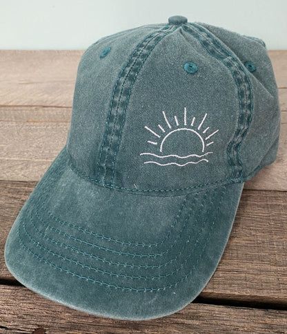 Beach baseball hat Sunshine Design ~Pigment Dyed~Unstructured-womens hat