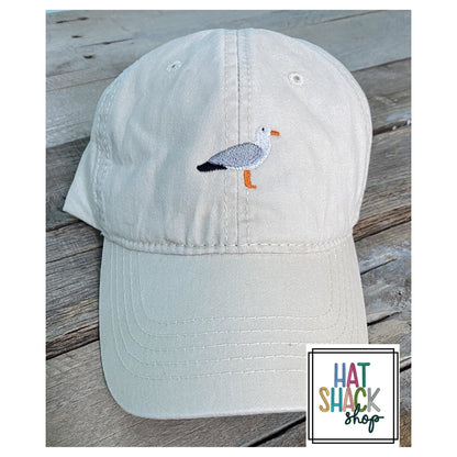 seagull baseball hat embroidered dad hat nature wildlife unisex unstructured pigment dyed