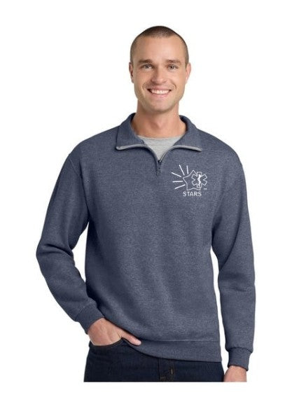 1/4 zip sweatshirt w/STARS embroidered logo