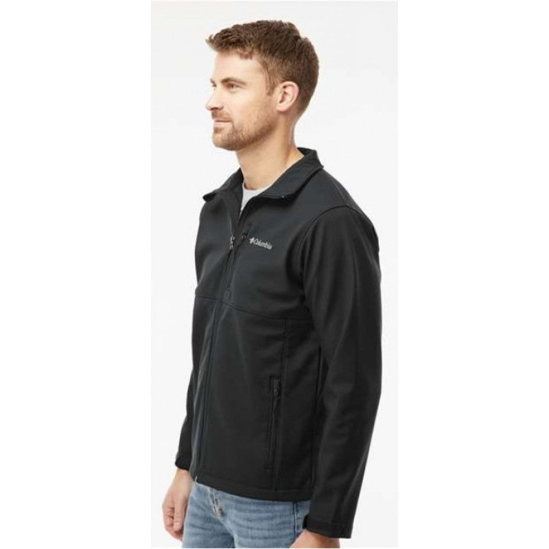 Black Columbia Soft Shell Jacket w/Cardinal Glennon Transport Team Logo