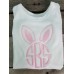 Childrens Easter Shirt or Onesie with Monogrammed Bunny Ears